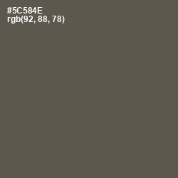 #5C584E - Fuscous Gray Color Image