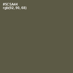 #5C5A44 - Fuscous Gray Color Image