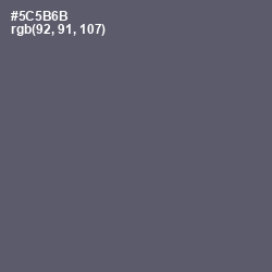 #5C5B6B - Mid Gray Color Image