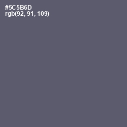 #5C5B6D - Mid Gray Color Image