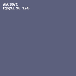 #5C607C - Shuttle Gray Color Image