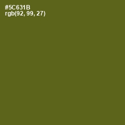 #5C631B - Green Leaf Color Image