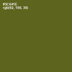 #5C641E - Green Leaf Color Image