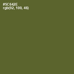 #5C642E - Chalet Green Color Image