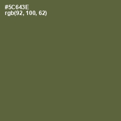 #5C643E - Chalet Green Color Image