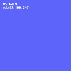 #5C64F9 - Royal Blue Color Image