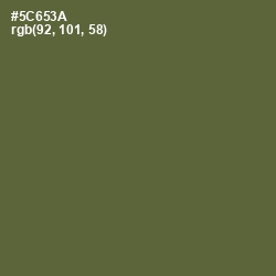 #5C653A - Chalet Green Color Image