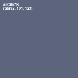 #5C657B - Shuttle Gray Color Image