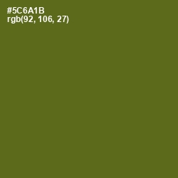 #5C6A1B - Green Leaf Color Image