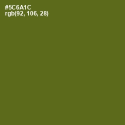 #5C6A1C - Green Leaf Color Image