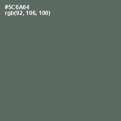 #5C6A64 - Shuttle Gray Color Image