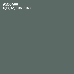 #5C6A66 - Shuttle Gray Color Image