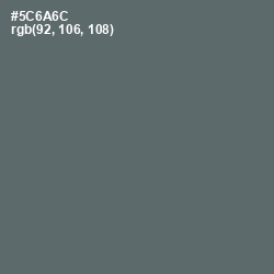 #5C6A6C - Shuttle Gray Color Image