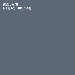 #5C6A78 - Shuttle Gray Color Image