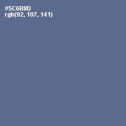 #5C6B8D - Waikawa Gray Color Image