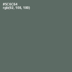 #5C6C64 - Shuttle Gray Color Image