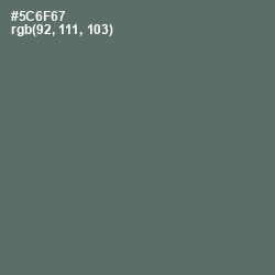 #5C6F67 - Shuttle Gray Color Image