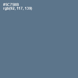 #5C758B - Kashmir Blue Color Image