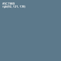 #5C798B - Kashmir Blue Color Image