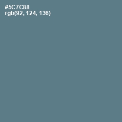 #5C7C88 - Kashmir Blue Color Image