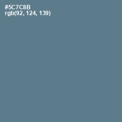 #5C7C8B - Kashmir Blue Color Image