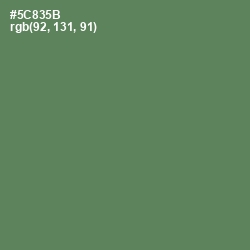 #5C835B - Hippie Green Color Image