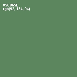 #5C865E - Hippie Green Color Image