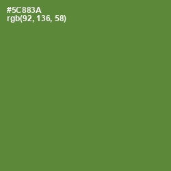#5C883A - Olive Drab Color Image