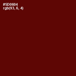 #5D0604 - Mahogany Color Image