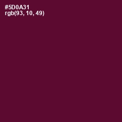 #5D0A31 - Mulberry Wood Color Image