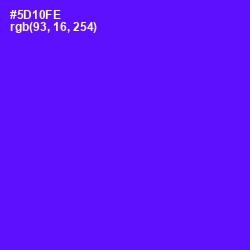 #5D10FE - Purple Heart Color Image