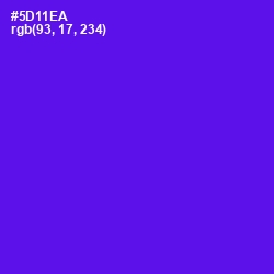 #5D11EA - Purple Heart Color Image