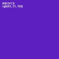 #5D1FC0 - Purple Heart Color Image