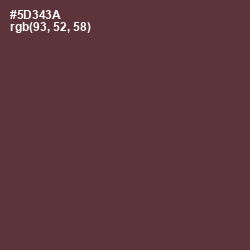 #5D343A - Congo Brown Color Image