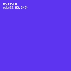 #5D35F0 - Purple Heart Color Image