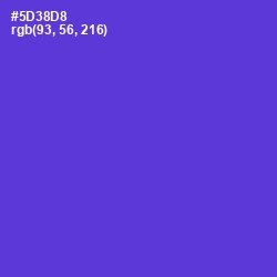 #5D38D8 - Purple Heart Color Image
