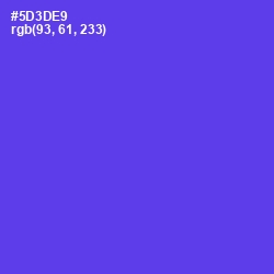 #5D3DE9 - Purple Heart Color Image