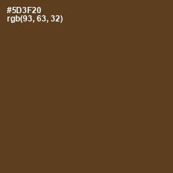 #5D3F20 - Irish Coffee Color Image