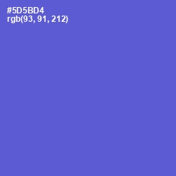 #5D5BD4 - Indigo Color Image