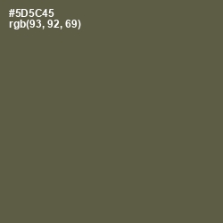 #5D5C45 - Fuscous Gray Color Image