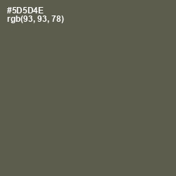 #5D5D4E - Fuscous Gray Color Image