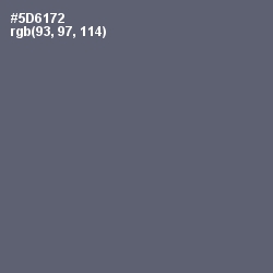 #5D6172 - Shuttle Gray Color Image