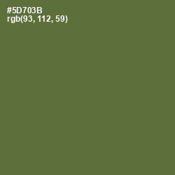 #5D703B - Chalet Green Color Image