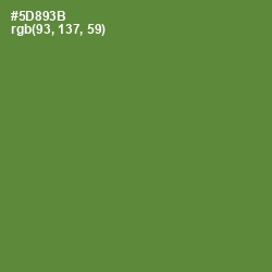 #5D893B - Olive Drab Color Image