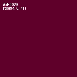 #5E0029 - Bordeaux Color Image