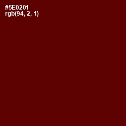 #5E0201 - Mahogany Color Image