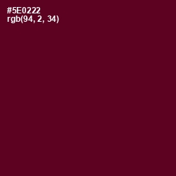 #5E0222 - Bordeaux Color Image