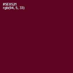 #5E0521 - Bordeaux Color Image