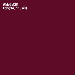 #5E0B28 - Bordeaux Color Image