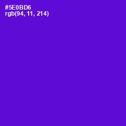 #5E0BD6 - Purple Heart Color Image